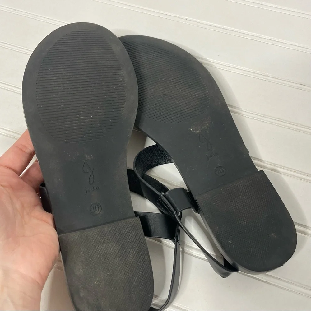 Joie Lennox Black Leather Women's Sandals 333